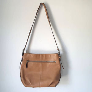 Coach Duffle Camel Leather Crossbody / Shoulder Bag Convertible F15064